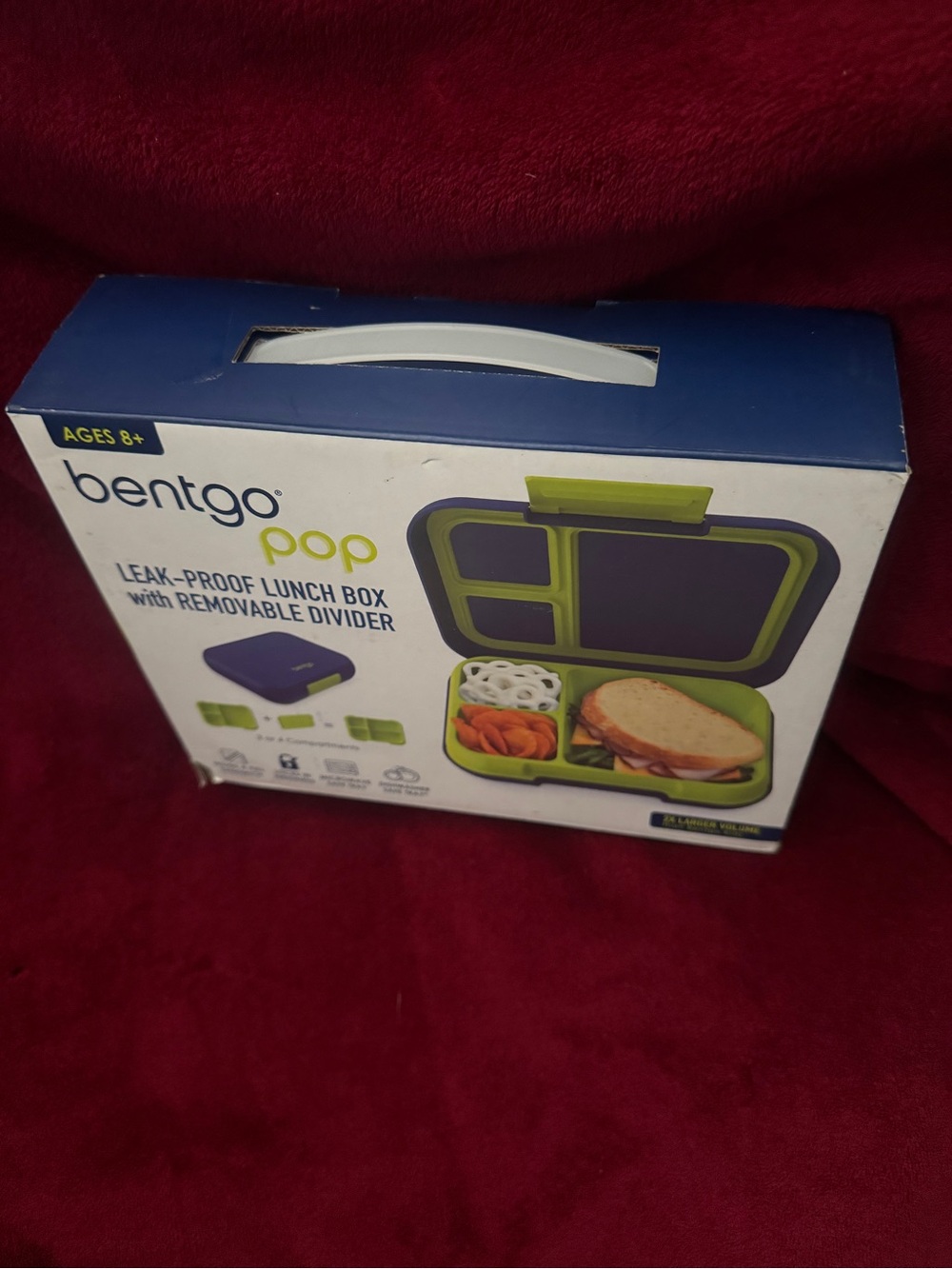 bentgo pop Leak-Proof Lunch Box - Lime Green and blue - Picture 6 of 6